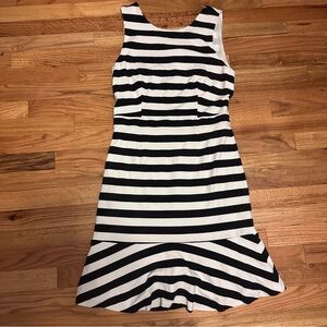 Banana Republic Navy Stripe Ponte Dress